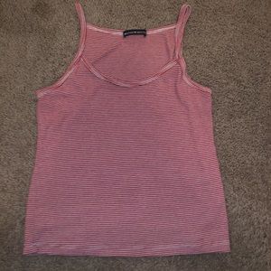 brandy melville red and white striped tank top